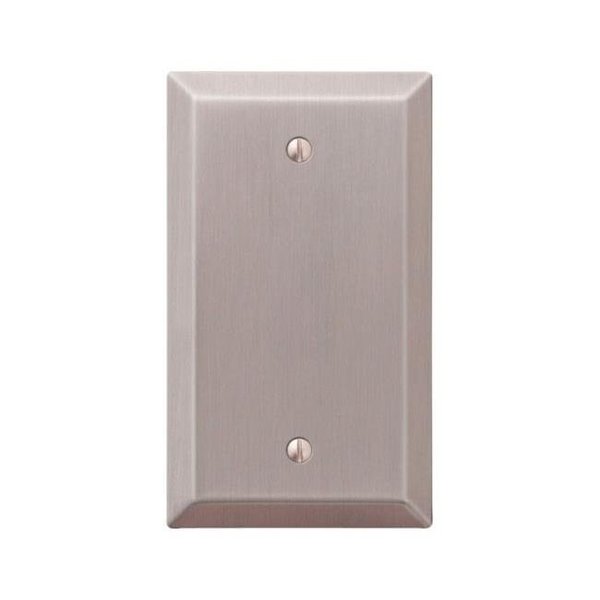 Amerelle Amerelle 163BBN 1 Blank Stamped Steel Wall Plate  Brushed Nickel 3501509